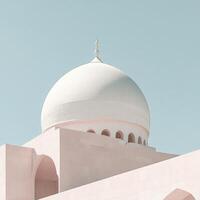A white dome on a mosque photo