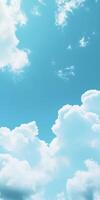 The sky is blue with a few clouds scattered throughout photo