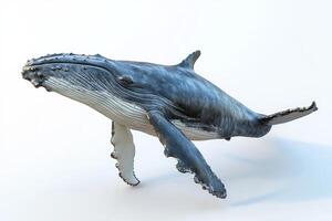 Majestic Humpback Whale in Pristine Ocean Waters Captured in Stunning Detail photo