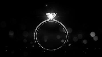 Elegant Diamond Ring in Black and White with Sparkling Details photo