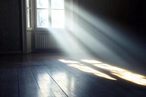 Radiant Light Streaming Through an Ample Room with Wooden Floor photo