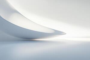 Radiant Glow on a Minimalist White Plane with Soft Curves photo