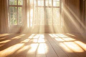 Radiant Light Streaming Through Window in Spacious Room photo