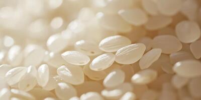 Close-Up View of White Sesame Seeds on a Soft Beige Background photo