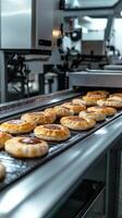 Automated Bakery Production Line with Fresh Pastries photo