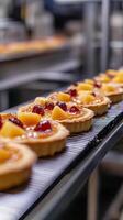 Automated Pastry Production Line - Freshly Baked Fruit Tarts photo