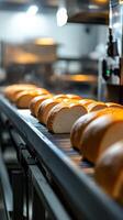 Automated Bread Production Line - Freshly Baked Slices photo