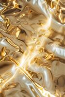 Gold Fabric Texture with Light Reflections photo