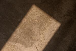 Sunlight casts a warm glow on a textured surface creating a tranquil, reflective moment in the room photo