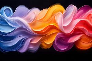 Vibrant Abstract Wave of Colorful Swirls for Creative Design photo