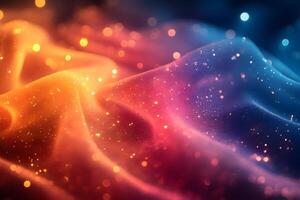Vibrant Abstract Wave of Colors and Sparkles for Modern Design Projects photo