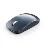 Wireless computer mouse on a clean white background for office and gaming use photo