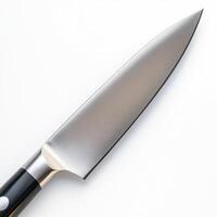 High-quality kitchen knife with a sleek design and sharp blade ready for precise food preparation tasks photo