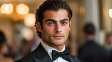 Handsome Man In Formal Attire Posing For A Portrait photo