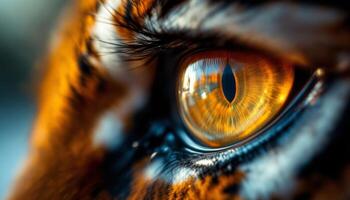 Golden Gaze, A Close-Up of a Tiger,s Intense and Mesmerizing Eye photo