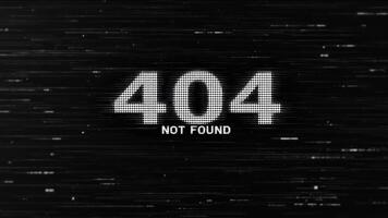 Error 404 Not Found Digital Glitch with a Static Black Background photo