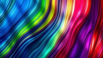 Iridescent Waves of Color Flowing in a Shimmering Abstract Display photo