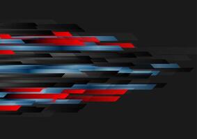 Blue, red and black hi-tech geometric abstract background vector