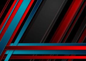 Blue and red stripes abstract minimal corporate geometric background vector