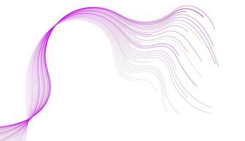Purple minimal wavy lines abstract futuristic tech background vector
