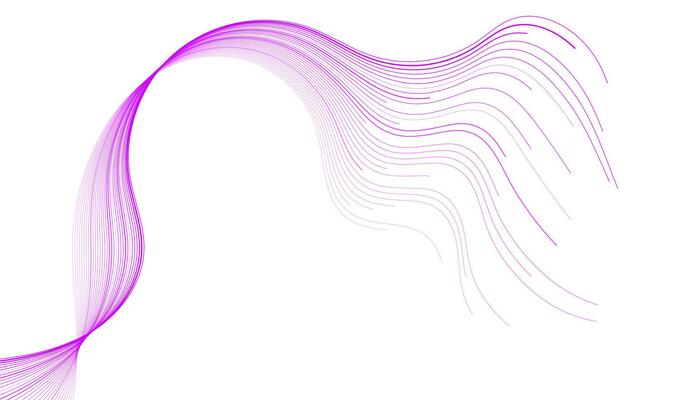 Purple minimal wavy lines abstract futuristic tech background