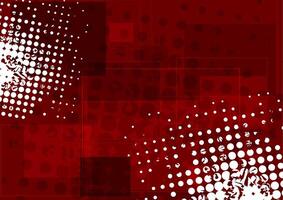 Dark red geometric background with white halftones vector