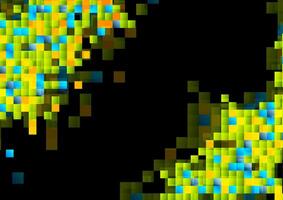 Geometric tech abstract background with small colorful squares vector