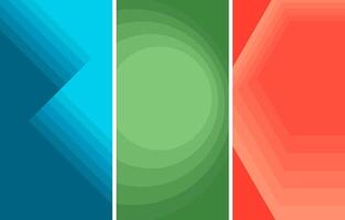 Bright minimal geometric abstract vertical banners vector