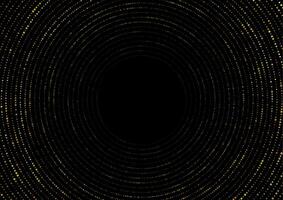 Golden small square dots abstract circular retro background vector