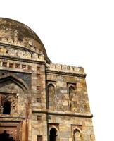 Ancient Indian building. Intricate Mughal-style stone architecture with arched design, decorative photo