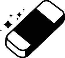 Rubber Eraser Silhouette A Simple Yet Practical Icon of Clean Slate and Creativity vector