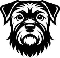 Border Terrier Dog Silhouette Energetic and Loyal Representation of a Playful Companion vector