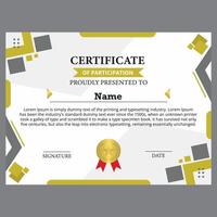 modern abstract flat design certificate vector