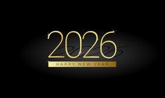 Happy new year 2020 with gold numbers on black background vector