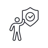 safety icon. .Editable stroke.linear style sign for use web design,logo.Symbol illustration. vector