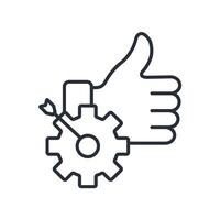 well done icon. .Editable stroke.linear style sign for use web design,logo.Symbol illustration. vector
