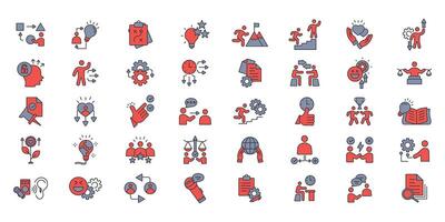 Soft skills icon set...Editable stroke.linear style sign for use web design,logo.Symbol illustration. vector