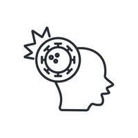 sick icon. .Editable stroke.linear style sign for use web design,logo.Symbol illustration. vector