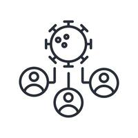 spread icon. .Editable stroke.linear style sign for use web design,logo.Symbol illustration. vector