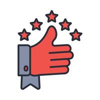 satisfaction icon. ..Editable stroke.linear style sign for use web design,logo.Symbol illustration. vector
