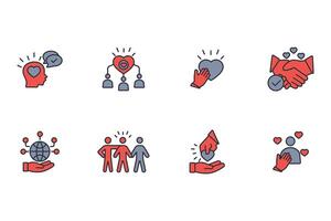 Trust icon set...Editable stroke.linear style sign for use web design,logo.Symbol illustration. vector