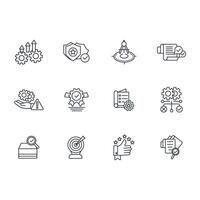 Quality .control icon set..Editable stroke.linear style sign for use web design,logo.Symbol illustration. vector