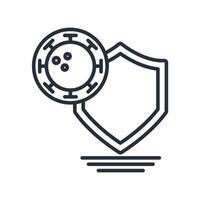 immunizations icon. .Editable stroke.linear style sign for use web design,logo.Symbol illustration. vector