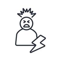 hurt icon. .Editable stroke.linear style sign for use web design,logo.Symbol illustration. vector
