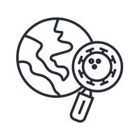 pandemic icon. .Editable stroke.linear style sign for use web design,logo.Symbol illustration. vector