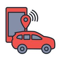 ride hailing icon. ..Editable stroke.linear style sign for use web design,logo.Symbol illustration. vector