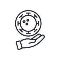 disease icon. .Editable stroke.linear style sign for use web design,logo.Symbol illustration. vector
