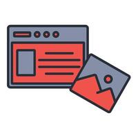 digital content icon. ....Editable stroke.linear style sign for use web design,logo.Symbol illustration. vector