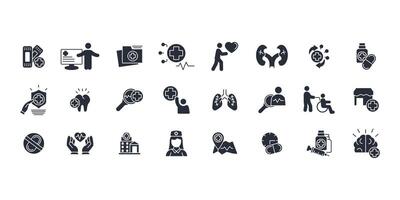 Healthcare and medical icon set...Editable stroke.linear style sign for use web design,logo.Symbol illustration. vector