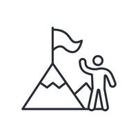 Mission icon. .Editable stroke.linear style sign for use web design,logo.Symbol illustration. vector